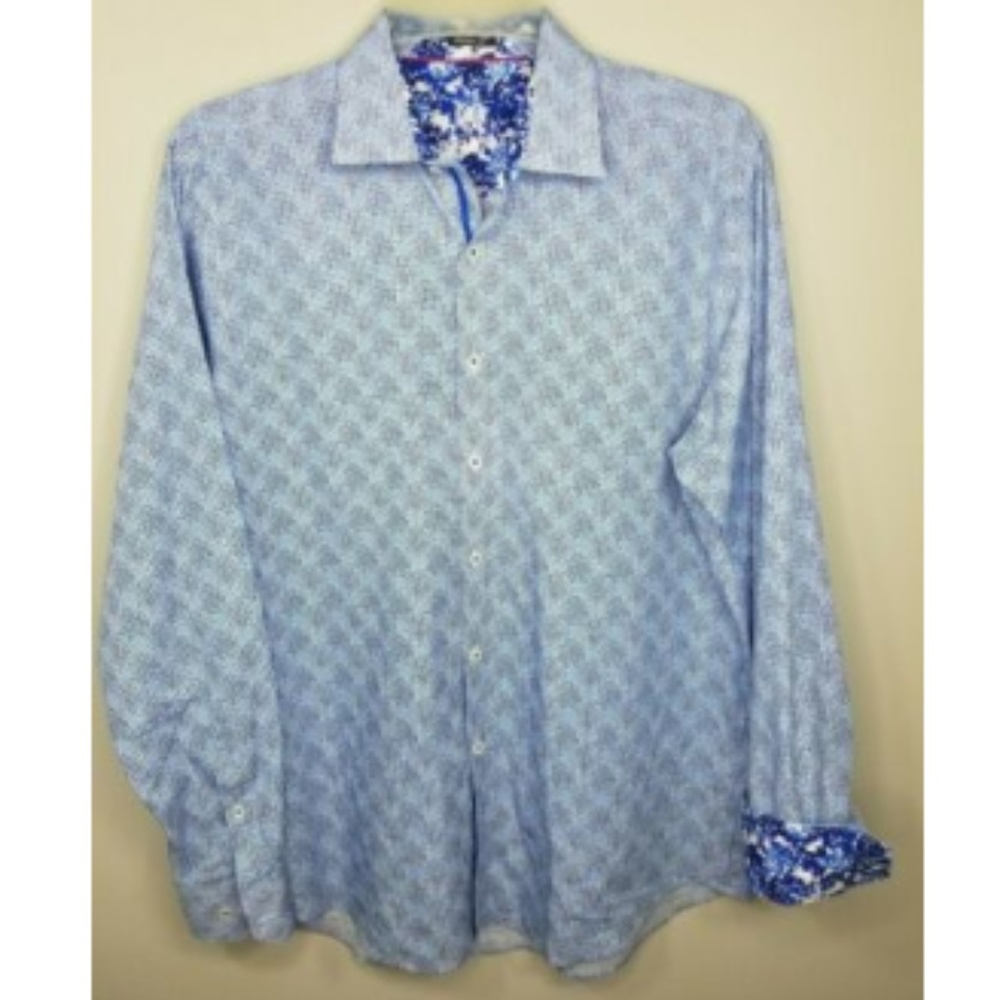 Bugatchi Uomo Mens Flip Cuff Classic Fit Cotton LG